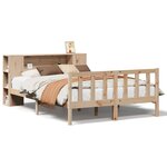 vidaXL Lit bibliothèque sans matelas 120x190 cm bois de pin massif