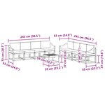 vidaXL Ensemble de canapés d'extérieur 9 pc Blanc et crème
