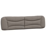 vidaXL Coussin de tête de lit taupe 200 cm tissu
