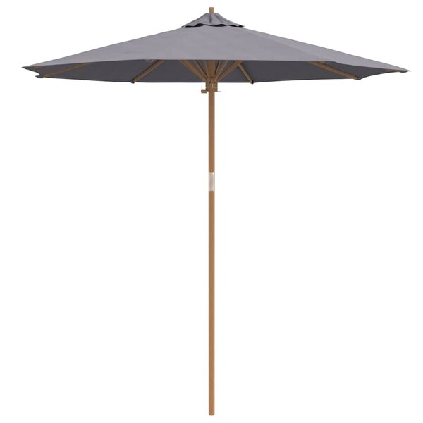 vidaXL Parasol de jardin Gris foncé Ø 270 x 260 cm Bambou