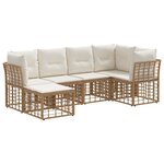 vidaXL Ensemble de canapés d'extérieur Naturel Polyester