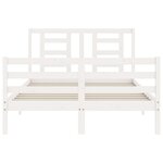 vidaXL Cadre de lit sans matelas blanc 120x200 cm bois massif
