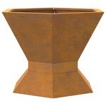 vidaXL Braise Marron 50 x 50 x 40 cm Acier résistant aux intempéries