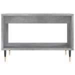 vidaXL Table basse gris béton 60x50x40 cm bois d'ingénierie