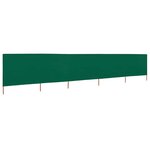 vidaXL Paravent 5 panneaux Tissu 600 x 120 cm Vert