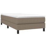 vidaXL Sommier à lattes de lit avec matelas Taupe 80x200 cm Tissu