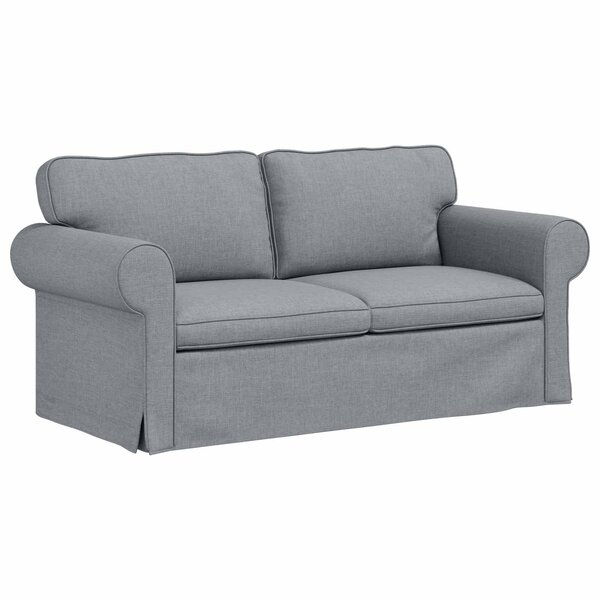 vidaXL Canapé Gris clair 215 x 82 x 80 cm tissu