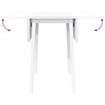 vidaXL Table à manger blanc bois massif et caoutchouc