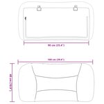 vidaXL Coussin de tête de lit Hvar noir 90 cm tissu