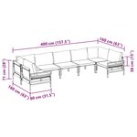 vidaXL Ensemble de canapé de jardin 7 Pièces Anthracite Acier