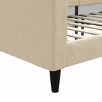 vidaXL Lit de repos crème 80x200 cm tissu