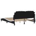 vidaXL Cadre de lit avec LED sans matelas noir et blanc 160x200 cm