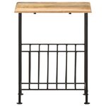 vidaXL Porte-revues 40x30x50 cm Bois de manguier solide et acier