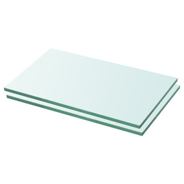 vidaXL Panneaux d'étagère 2 Pièces Verre Transparent 30 x 12 cm