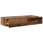 vidaXL Étagère murale avec tiroirs vieux bois bois d'ingénierie