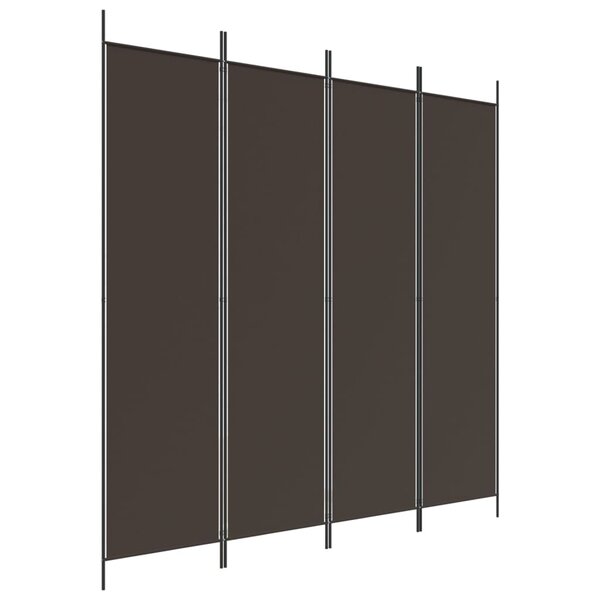 vidaXL Cloison de séparation 4 panneaux Marron 200x200 cm Tissu