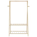 vidaXL Porte-vêtement avec étagères 96x45 5x150 5 cm bambou