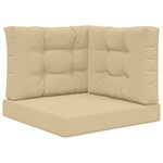 vidaXL Coussin de canapé d'extérieur Polyester Beige 60 x 60 cm