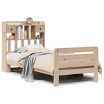 vidaXL Lit bibliothèque sans matelas 75x190 cm bois de pin massif