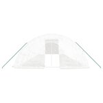 vidaXL Serre avec cadre en acier blanc 70 m² 14x5x2 3 m