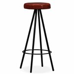 vidaXL Ensemble de bar 5 Pièces Bois d'acacia massif et cuir véritable