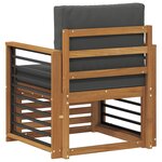vidaXL Canapé d’extérieur Bois d'acacia massif et polyester Naturel
