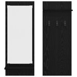 vidaXL Porte-manteau mural avec étagère Chêne noir 70 x 10 x 90 cm