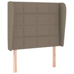 vidaXL Sommier à lattes de lit avec matelas Taupe 90x200 cm Tissu
