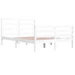 vidaXL Cadre de lit sans matelas blanc bois de pin massif 140x200 cm