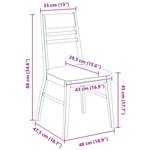 vidaXL Chaises de salle à manger 2 Pièces Marron Clair 43 x 54 x 89 cm
