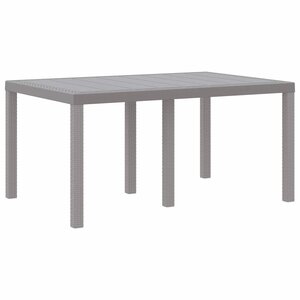 vidaXL Table de jardin pour repas Gris clair 150 x 100 x 73 cm