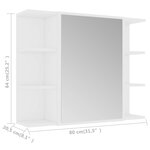 vidaXL Ensemble de meubles de salle de bain 4Pièces Blanc Bois ingénierie