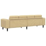 Sofa en tissu avec coussin Vert gris 208 cm Tissu en velours côtelé