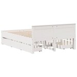 vidaXL Cadre de lit sans matelas avec tête de lit blanc 140x200 cm pin
