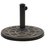 vidaXL Socle rond de parasol Polyrésine 19 kg Bronze