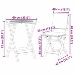 vidaXL Ensemble de Bistro Pliant 3 Pièces en Bois Acacia de