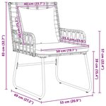 vidaXL Ensemble de salle à manger pour jardin 3 Pièces Marron et Crème