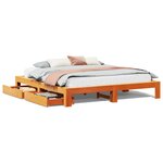 vidaXL Cadre de lit sans matelas cire marron 180x200cm bois pin massif