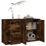 vidaXL Buffet Chêne fumé 100x33x59 5 cm Bois d'ingénierie