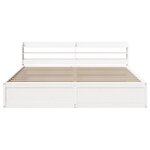 vidaXL Cadre de lit et tête de lit blanc 200x200 cm bois de pin massif