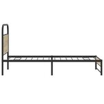vidaXL Cadre de lit sans matelas 100x190 cm chêne fumé bois ingénierie