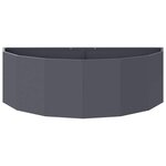 vidaXL Jardinière Anthracite 120 x 60 x 35 cm Acier