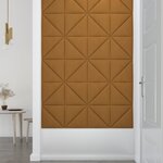vidaXL Panneaux muraux 12 Pièces Marron 30x30 cm Velours 0 54 m²