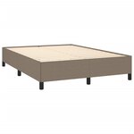 vidaXL Cadre de lit sans matelas taupe 140x200 cm tissu
