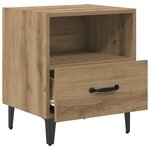 vidaXL Cabinet de chevet avec tiroir Chêne artisanal 40 x 35 x 47 5 cm