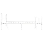vidaXL Cadre de lit sans matelas blanc métal 120x200 cm