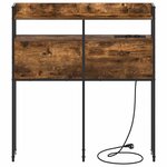 vidaXL Tête de lit avec étagère Chêne fumé 90 cm Bois d'ingénierie