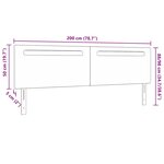 vidaXL Tête de lit LED Gris 200 cm Cuir synthétique