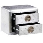 vidaXL Table de coin avec 2 tiroirs vintage style d'aviation