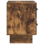 vidaXL Cabinet de chevet avec tiroir Chêne fumé 43 x 34 5 x 47 5 cm